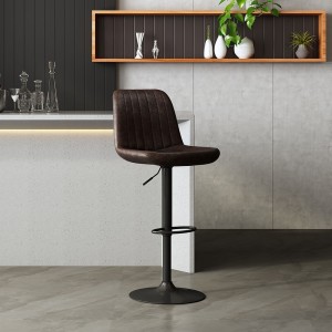 Tabouret de bar style vintage coloris brun foncé. Collection BELFAST.