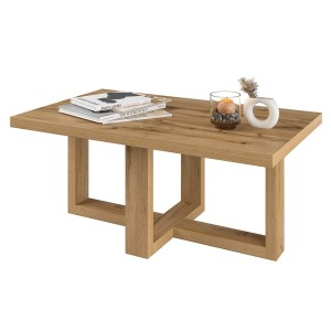 Table basse design rectangulaire collection COXI Coloris chêne Wotan