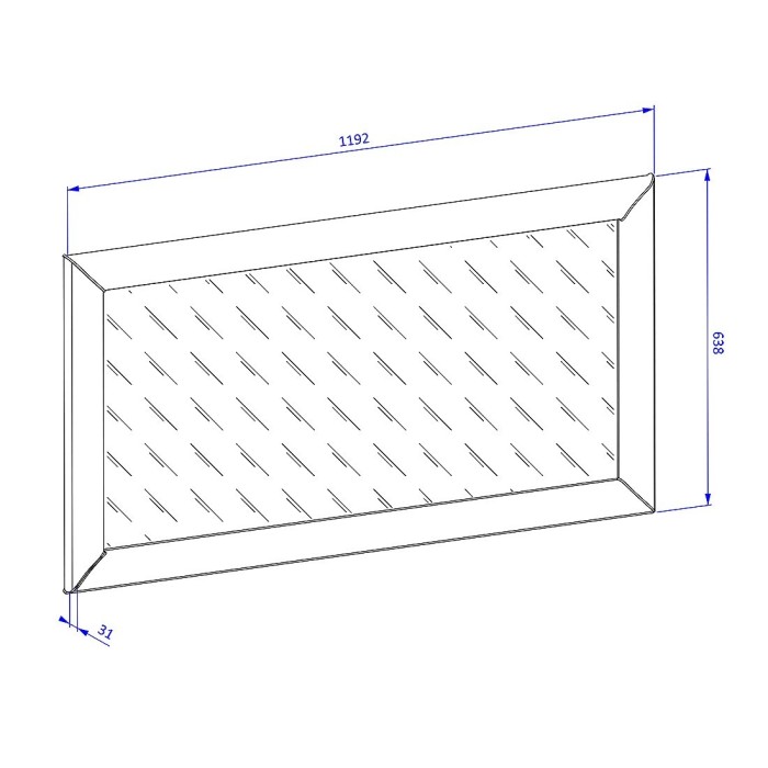 Grand miroir blanc collection DOHA. Accessoire idéal pour votre chambre ou salle à manger