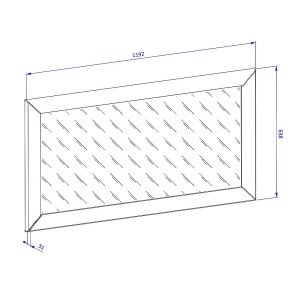 Grand miroir blanc collection DOHA. Accessoire idéal pour votre chambre ou salle à manger