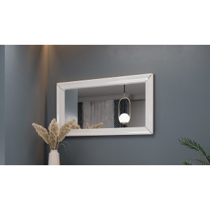 Grand miroir blanc collection DOHA. Accessoire idéal pour votre chambre ou salle à manger
