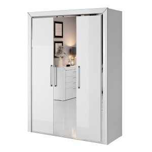 Armoire 150cm collection DOHA. Couleur blanc brillant.