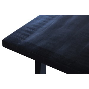Table à manger design bois massif NIKO - Table rectangulaire noir 200x100