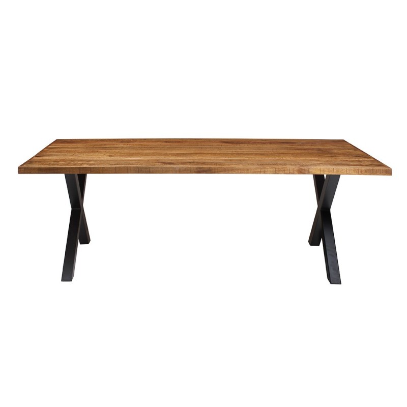 Table à manger design bois massif GOYA - Table pied design 200x100