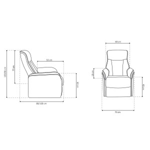 Fauteuil relaxation électrique JUAN coloris noir
