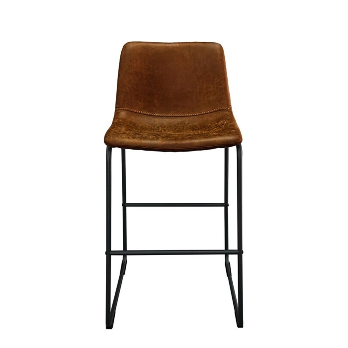 Tabouret de bar RONDA coloris brun foncé