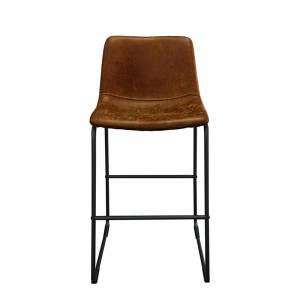 Tabouret de bar RONDA coloris brun foncé