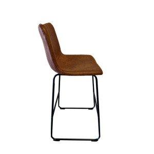 Tabouret de bar RONDA coloris brun foncé
