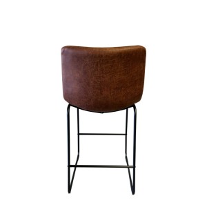 Tabouret de bar RONDA coloris brun foncé
