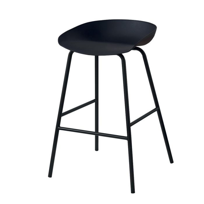 Chaise de comptoir design noir. Collection SIRA