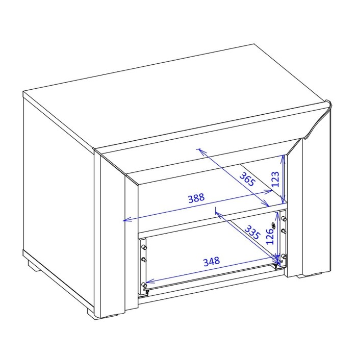 Table de chevet collection DOHA. 1 tiroir et 1 niche. Coloris noir mat et doré.