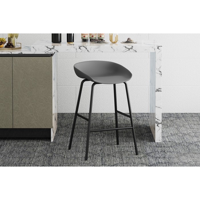 Chaise de comptoir design gris. Collection SIRA