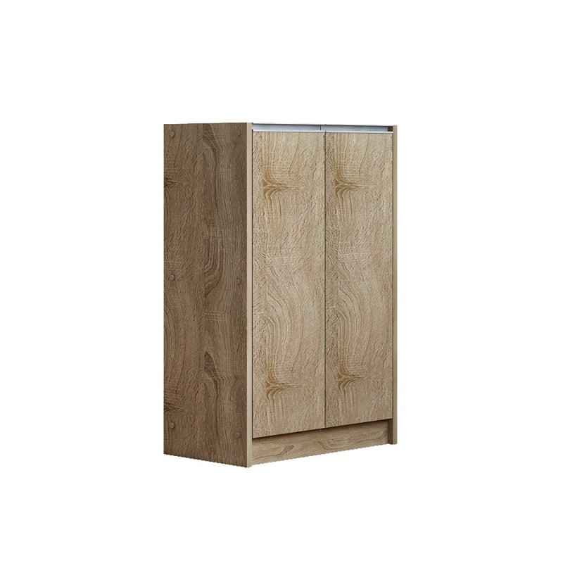 Meuble à chaussures PARRA, 2 portes, coloris chêne sonoma