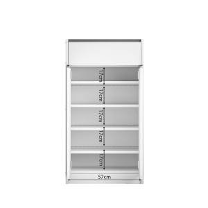 Meuble à chaussures PARRA, 2 portes et 1 tiroir coloris blanc