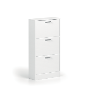 Meuble à chaussures vertical ERA, 3 tiroirs coloris blanc