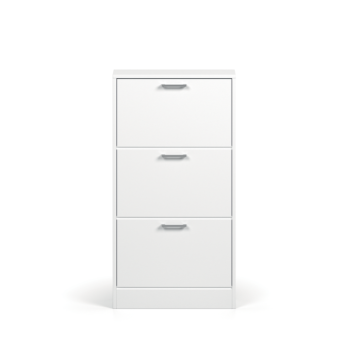 Meuble à chaussures vertical ERA, 3 tiroirs coloris blanc