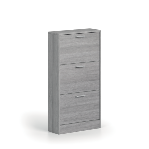 Meuble à chaussures vertical ERA, 3 tiroirs coloris chêne gris