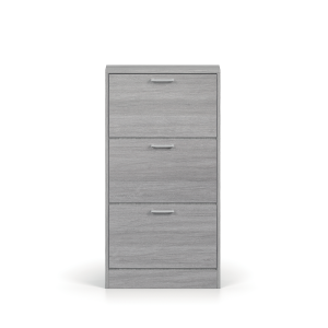 Meuble à chaussures vertical ERA, 3 tiroirs coloris chêne gris