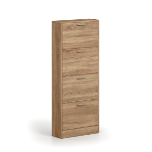 Meuble à chaussures vertical ERA, 4 tiroirs coloris chêne sonoma