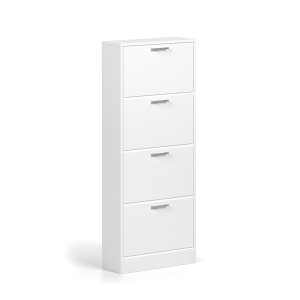 Meuble à chaussures vertical ERA, 4 tiroirs coloris blanc