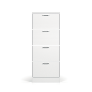 Meuble à chaussures vertical ERA, 4 tiroirs coloris blanc