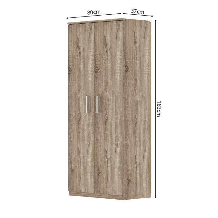 Armoire à chaussure TOM, 2 portes coloris chêne clair