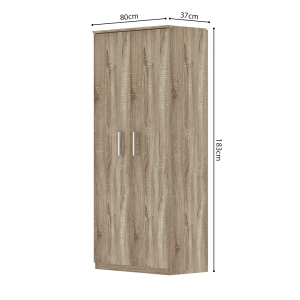 Armoire à chaussure TOM, 2 portes coloris chêne clair