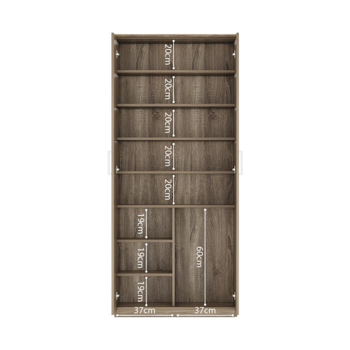 Armoire à chaussure TOM, 2 portes coloris chêne clair