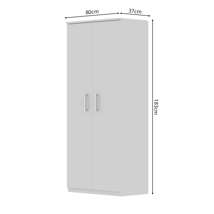 Armoire à chaussure TOM, 2 portes coloris blanc