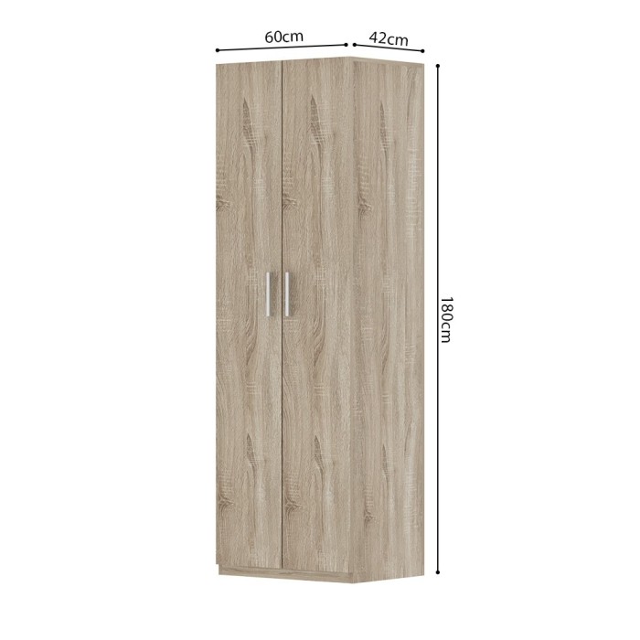 Armoire, collection TOM, 2 portes 60 cm chêne sonoma