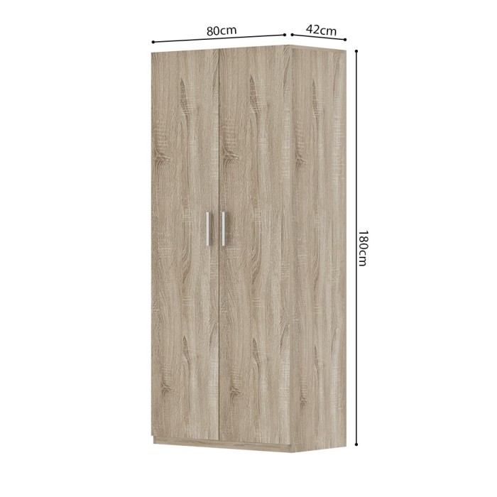 Armoire, collection TOM, 2 portes 80 cm chêne sonoma