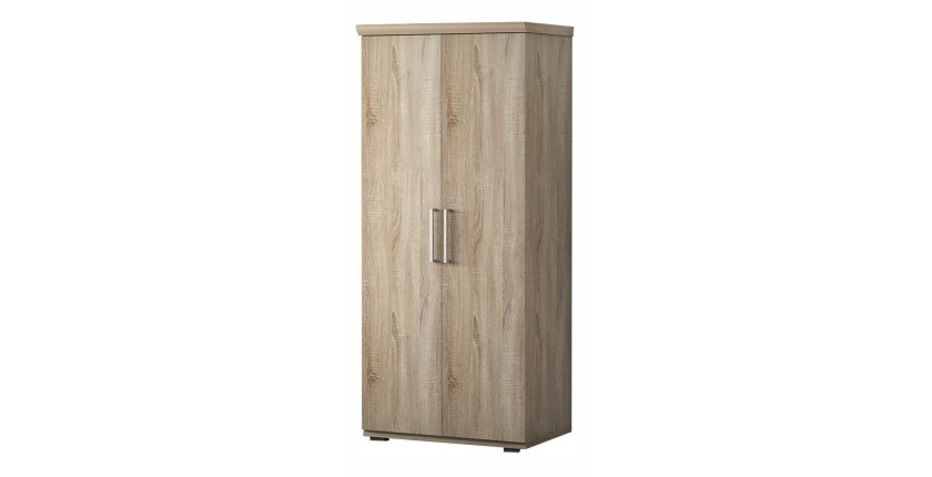 Armoire, garde-robe, collection TOM, 2 portes 80 cm, penderie intégrée chêne sonoma