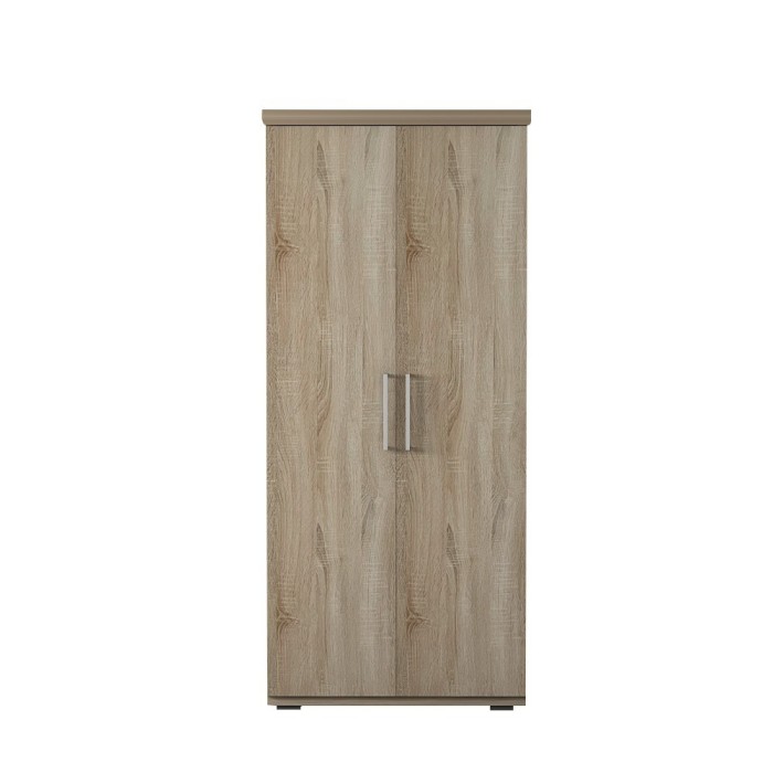 Armoire, garde-robe, collection TOM, 2 portes 80 cm, penderie intégrée chêne sonoma