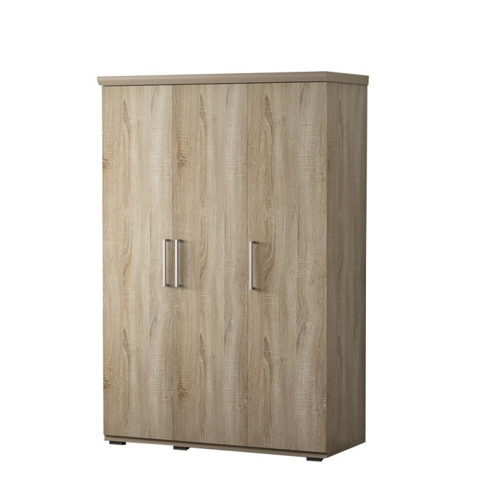 Armoire, garde-robe, collection TOM, 3 portes 120 cm, penderie intégrée chêne sonoma