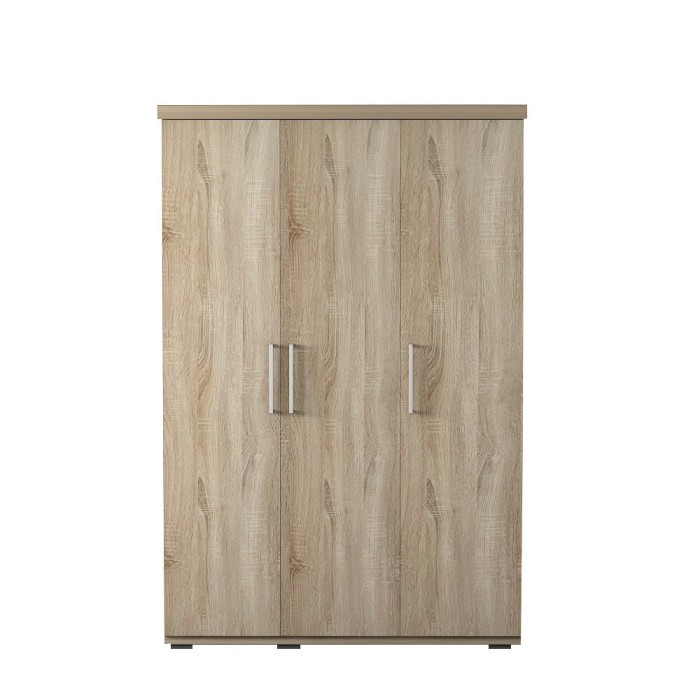 Armoire, garde-robe, collection TOM, 3 portes 120 cm, penderie intégrée chêne sonoma