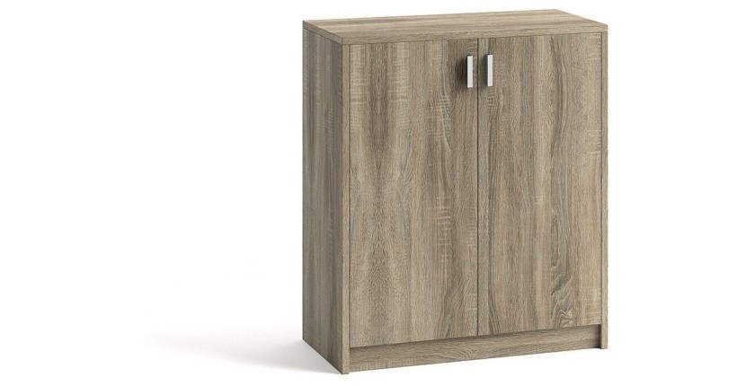 Commode TOLLY 2 portes, 85 cm coloris chêne sonoma