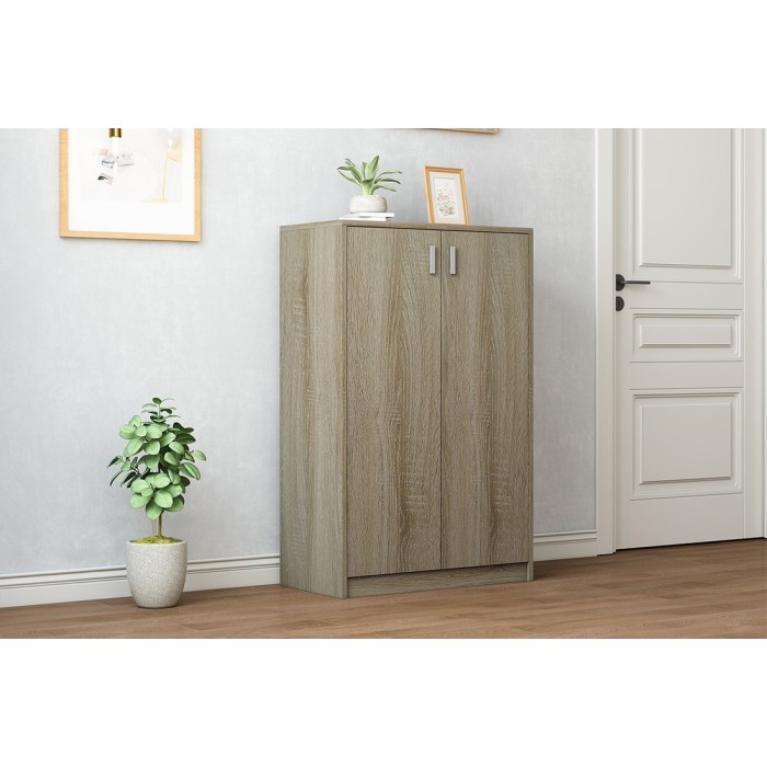 Commode TOLLY 2 portes, 110 cm coloris chêne sonoma