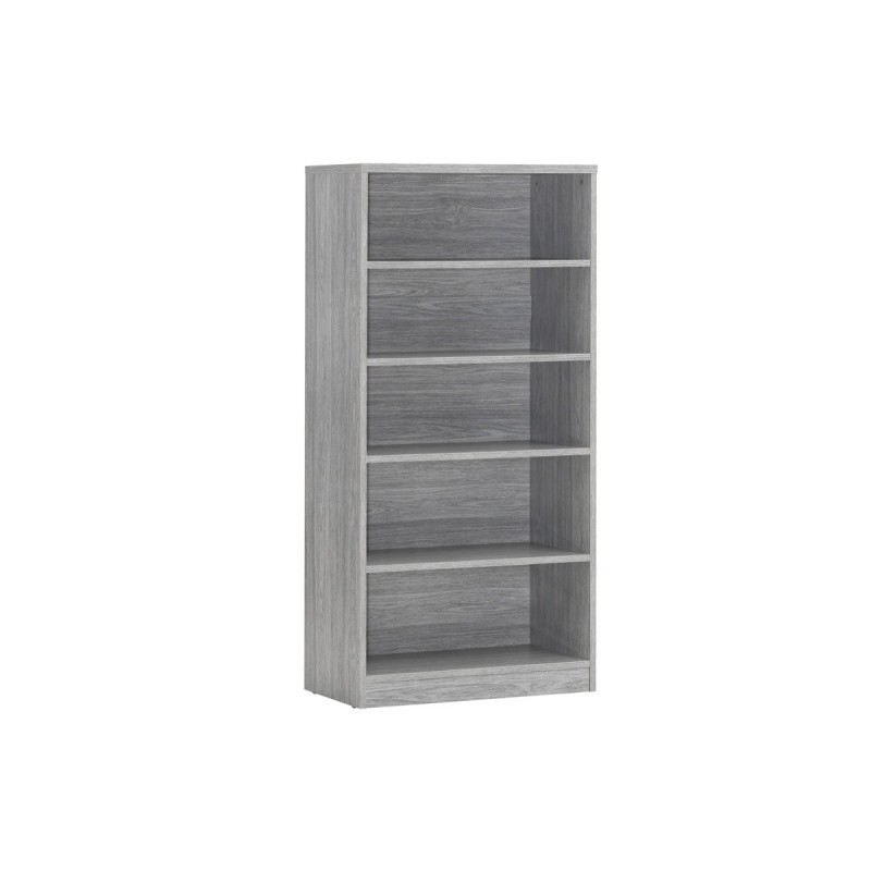 Bibliothèque design 4 étagères, coloris chêne gris collection SPACI