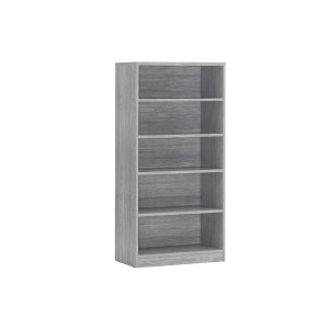 Bibliothèque design 4 étagères, coloris chêne gris collection SPACI