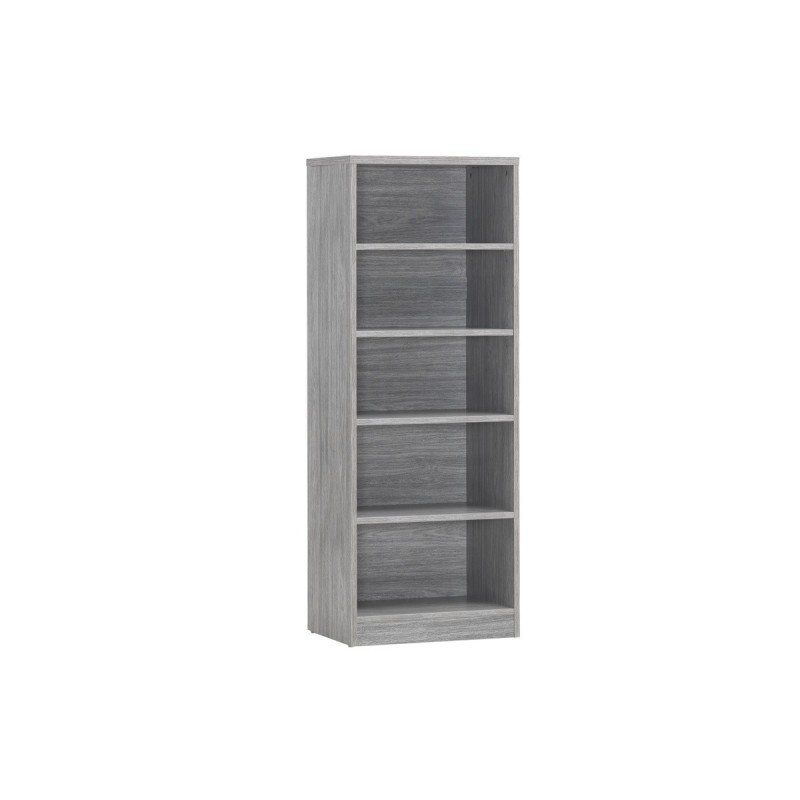 Bibliothèque design 4 étagères, coloris chêne gris collection SPACI