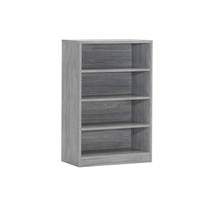 Bibliothèque design 3 étagères, coloris chêne gris collection SPACI