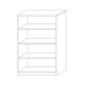 Bibliothèque design 3 étagères, coloris chêne gris collection SPACI