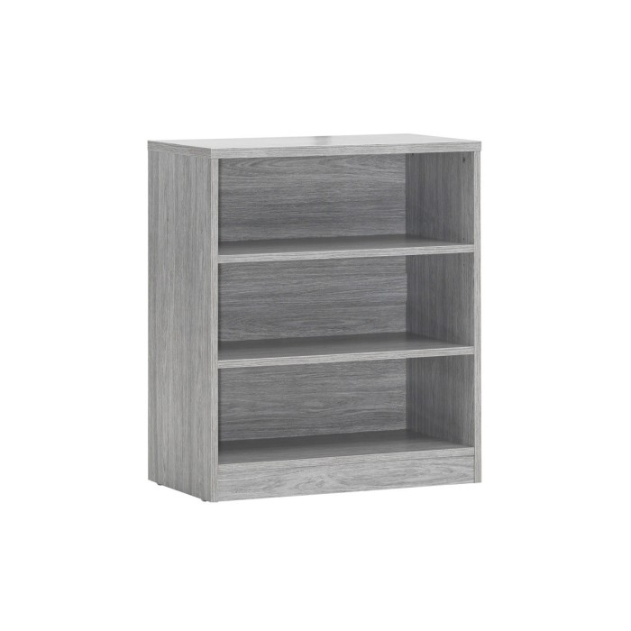 Bibliothèque design 2 étagères, coloris chêne gris collection SPACI