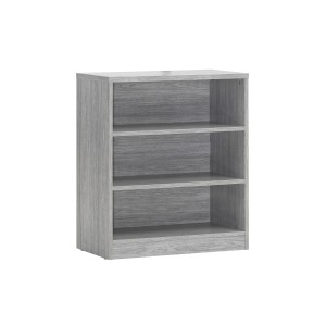 Bibliothèque design 2 étagères, coloris chêne gris collection SPACI