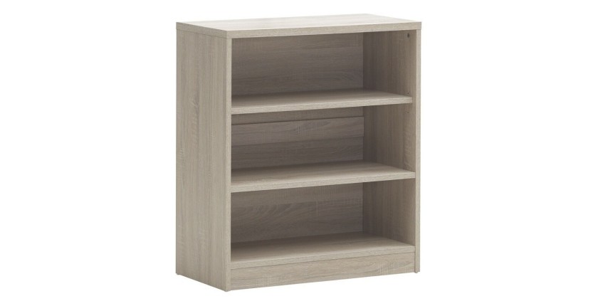 Bibliothèque design 2 étagères, coloris sonoma collection SPACI