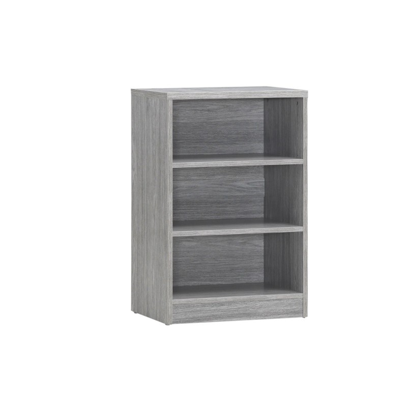 Bibliothèque design 2 étagères, coloris chêne gris collection SPACI