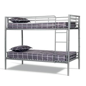 Lit en métal superposé 90x200 cm SAMMY, coloris gris