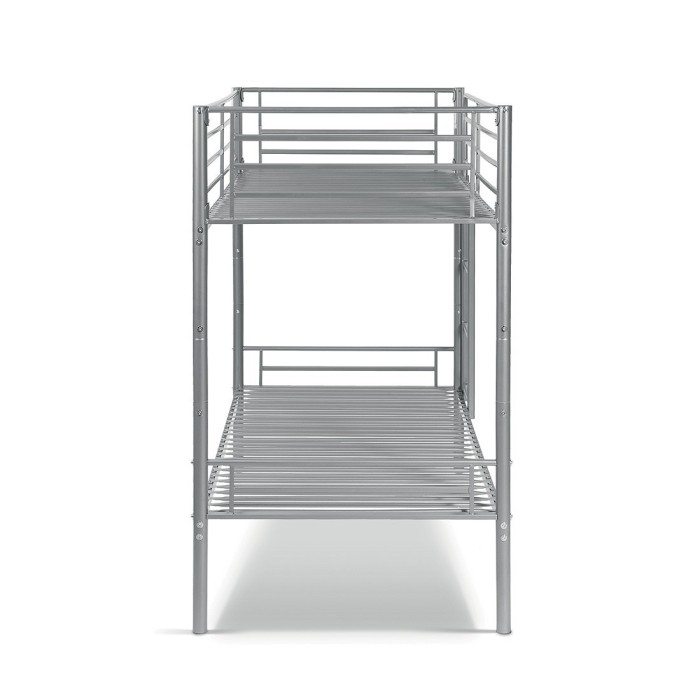 Lit en métal superposé 90x200 cm SAMMY, coloris gris