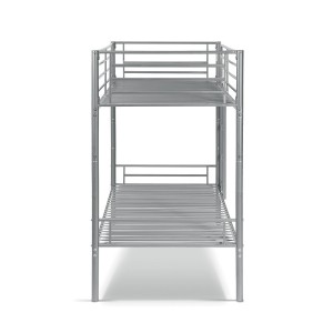 Lit en métal superposé 90x200 cm SAMMY, coloris gris