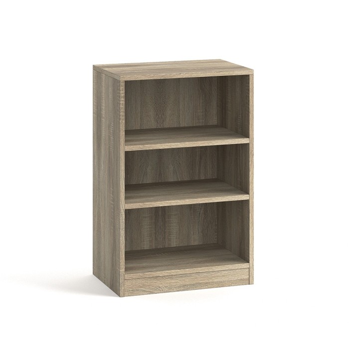 Petite bibliothèque design 2 étagères, coloris chêne clair collection TOLLY